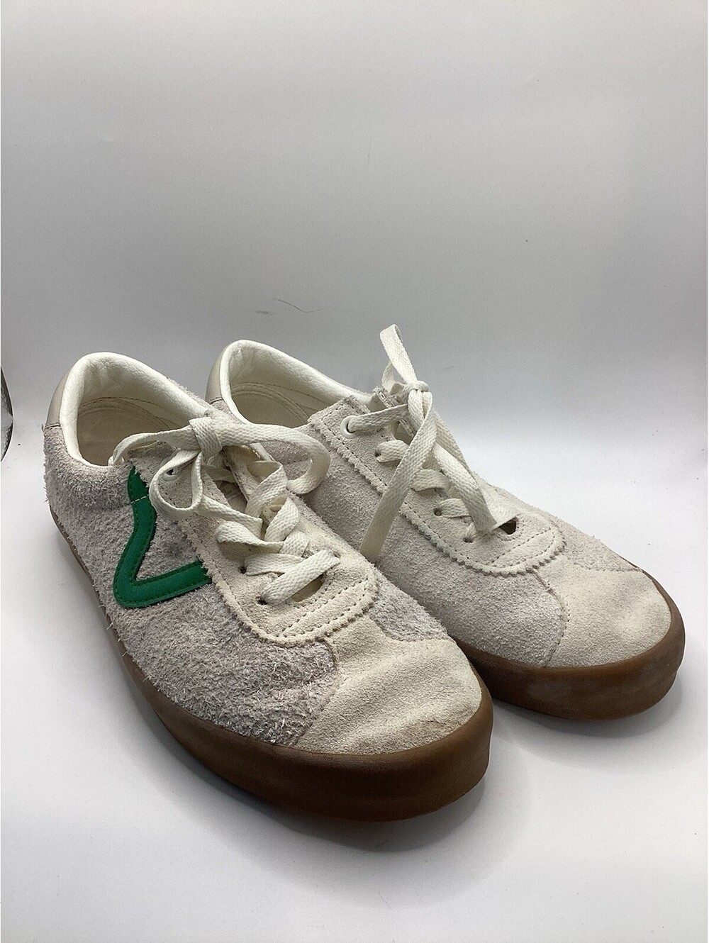 Vans Sport Low Ivory/White/Green/Gum Sneaker Low-Top Skate Shoe Sz W 7.5